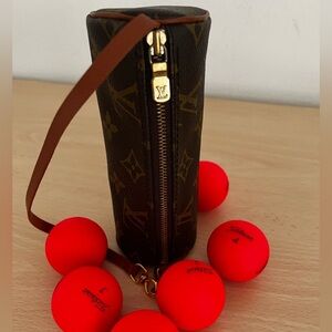 Louis Vuitton Golf Ball Holder dust bag NWOT France